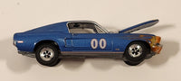 2007 Greenlight 1968 Ford Mustang GT Fastback 00 Blue Die Cast Toy Car Vehicle with Opening Hood