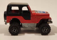 Majorette No. 290 & No. 244 Jeep CJ 4x4 Red 1/54 Scale Die Cast Toy Car Vehicle