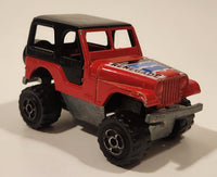 Majorette No. 290 & No. 244 Jeep CJ 4x4 Red 1/54 Scale Die Cast Toy Car Vehicle