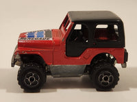 Majorette No. 290 & No. 244 Jeep CJ 4x4 Red 1/54 Scale Die Cast Toy Car Vehicle