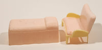 Vintage 1960s Pink Furniture Miniature Plastic Dollhouse Toys Made in Hong Kong