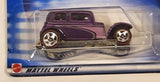 2002 Hot Wheels Red Lines '32 Ford Vicky Purple Die Cast Toy Car Vehicle New in Package