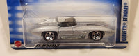 2003 Hot Wheels Corvette Stingray Silver Die Cast Toy Car Vehicle New in Package