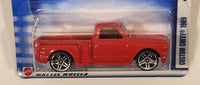 2002 Hot Wheels 1969 Custom Chevy Truck Red Die Cast Toy Car Vehicle New in Package