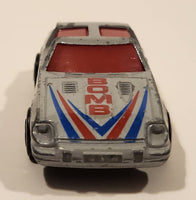 Vintage 1983 Matchbox Mega Blasters Cap Cars Datsun 280Z Bomb Silver Grey Die Cast Toy Car Vehicle