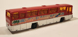 Vintage Majorette No. 373 Neoplan Bus Happy Holidays Red and White 1/87 Scale Die Cast Toy Car Vehicle
