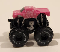 Disney Junior Mickey Mouse Funhouse Micro Key Launchers Mini Monster Truck Minnie Mouse Pink Plastic Toy Car Vehicle