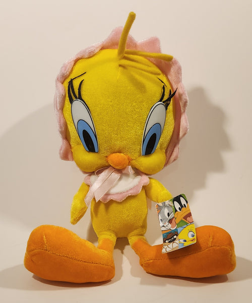 2005 Ganz Warner Bros. Looney Tune Tweety Bird with Pink Bonnet