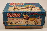 Vintage Rock Valley Toys Bobo The Frisky Puppy with Lightning Eyes Remote Control Battery Operated Toy with Box