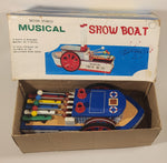 Rare Vintage 1960s Gakken #81230 Musical Show Boat Battery Operated Tin Toy New in Box