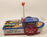 Rare Vintage 1960s Gakken #81230 Musical Show Boat Battery Operated Tin Toy New in Box