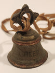 Vintage Sarna India Holiday Cheer Atomic Stars Engraved Miniature Brass Bell