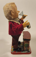 Vintage 1960s Charlie Weaver Brown Pants Battery Operated Animatronic Tin Bartender