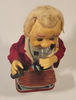 Vintage 1960s Charlie Weaver Brown Pants Battery Operated Animatronic Tin Bartender