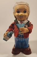 Vintage 1960s Blushing Willy Animated Bartender Tin Litho 10 1/4" Tall Battery Operated Electro Toy