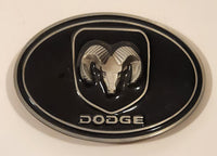 Dodge Ram Head Black Enamel Metal Belt Buckle