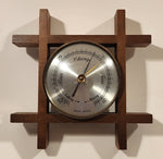 Vintage Wooden Grid 6" Weather Barometer Made in West Germany