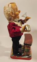 Vintage 1960s Charlie Weaver Black Pants Battery Operated Animatronic Tin Bartender