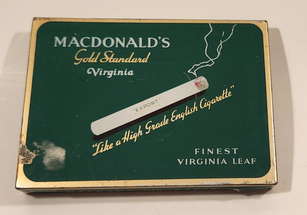 Vintage Macdonald's Gold Standard Virginia Export Tin Metal Case