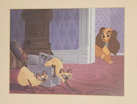 Disney Commemorative Lady and The Tramp Si and Am with Lady Framed Lithograph