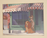 Disney Commemorative Lady and The Tramp In Front of Tony's Restaurant Framed Lithograph