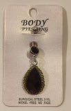 Purple and Yellow Green Belly Button Ring Navel Body Piercing Surgical Steel 316L Nickel Free No Fade New On Card