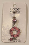 Pink Belly Button Ring Navel Body Piercing Surgical Steel 316L Nickel Free No Fade New On Card