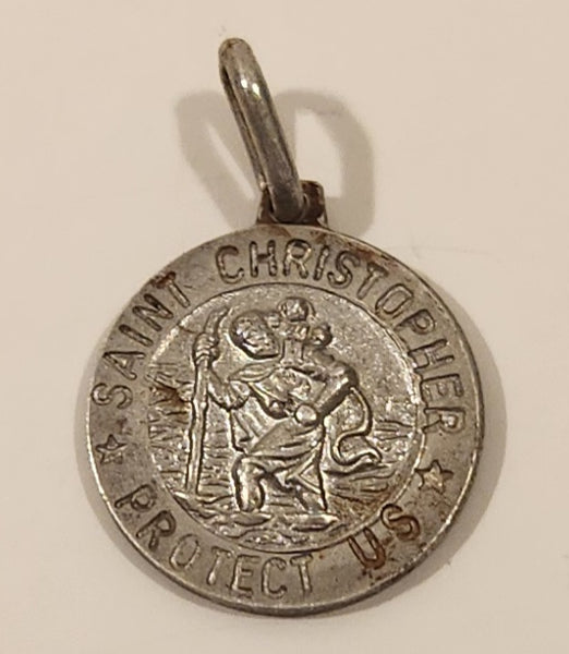 MJI Saint Christopher Protect Us .925 Sterling Silver Pendant Italy