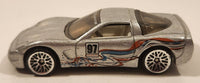 2001 Hot Wheels '97 Corvette Silver Die Cast Toy Car Vehicle