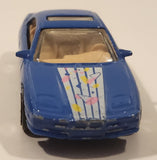 1991 Hot Wheels BMW 850i Blue Die Cast Toy Car Vehicle