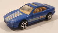 1991 Hot Wheels BMW 850i Blue Die Cast Toy Car Vehicle