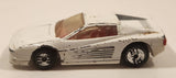 1987 Hot Wheels Ferrari Testarossa White Die Cast Toy Car Vehicle - Ultra Hots