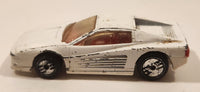 1987 Hot Wheels Ferrari Testarossa White Die Cast Toy Car Vehicle - Ultra Hots