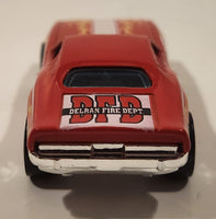 2011 Hot Wheels HW Main Street Dixie Challenger '70 Dodge Challenger Delran Fire Dept. Red Die Cast Toy Car Vehicle