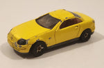 1998 Hot Wheels Mercedes SLK Yellow Die Cast Toy Car Vehicle