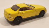 1998 Hot Wheels Mercedes SLK Yellow Die Cast Toy Car Vehicle