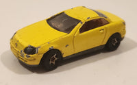 1998 Hot Wheels Mercedes SLK Yellow Die Cast Toy Car Vehicle