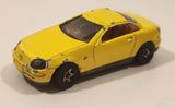 1998 Hot Wheels Mercedes SLK Yellow Die Cast Toy Car Vehicle