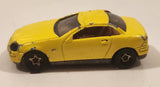 1998 Hot Wheels Mercedes SLK Yellow Die Cast Toy Car Vehicle