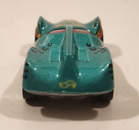 1996 Hot Wheels Street Eaters Speed Machine Metallic Green Die Cast Toy Car Vehicle