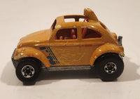 1989 Hot Wheels Auto Magic Baja Bug Volkswagen VW Beetle Metalflake Gold Die Cast Toy Car Vehicle