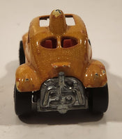 1989 Hot Wheels Auto Magic Baja Bug Volkswagen VW Beetle Metalflake Gold Die Cast Toy Car Vehicle