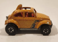 1989 Hot Wheels Auto Magic Baja Bug Volkswagen VW Beetle Metalflake Gold Die Cast Toy Car Vehicle