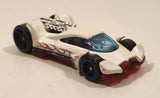 2010 Hot Wheels Criss Cross Crash Vulture White Die Cast Toy Car Vehicle