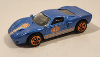 2008 Hot Wheels Web Trading Cars Ford GT - 40 Blue Die Cast Toy Race Car Vehicle