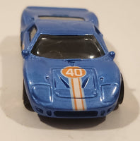 2008 Hot Wheels Web Trading Cars Ford GT - 40 Blue Die Cast Toy Race Car Vehicle