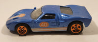 2008 Hot Wheels Web Trading Cars Ford GT - 40 Blue Die Cast Toy Race Car Vehicle