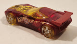 2010 Hot Wheels Race World Earth Nerve Hammer Transparent Red Die Cast Toy Car Vehicle