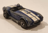 1983 Hot Wheels Hot Ones Classic Cobra Convertible Blue Die Cast Toy Car Vehicle w/ Opening Hood