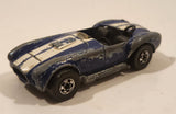 1983 Hot Wheels Hot Ones Classic Cobra Convertible Blue Die Cast Toy Car Vehicle w/ Opening Hood